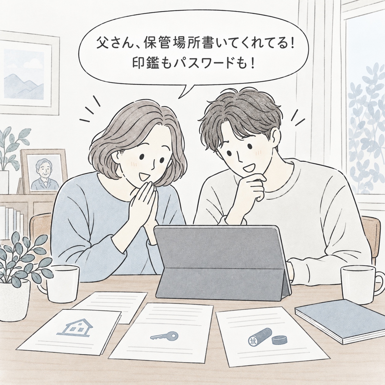 必要な情報の保管場所をLeTTeRで確認している場面